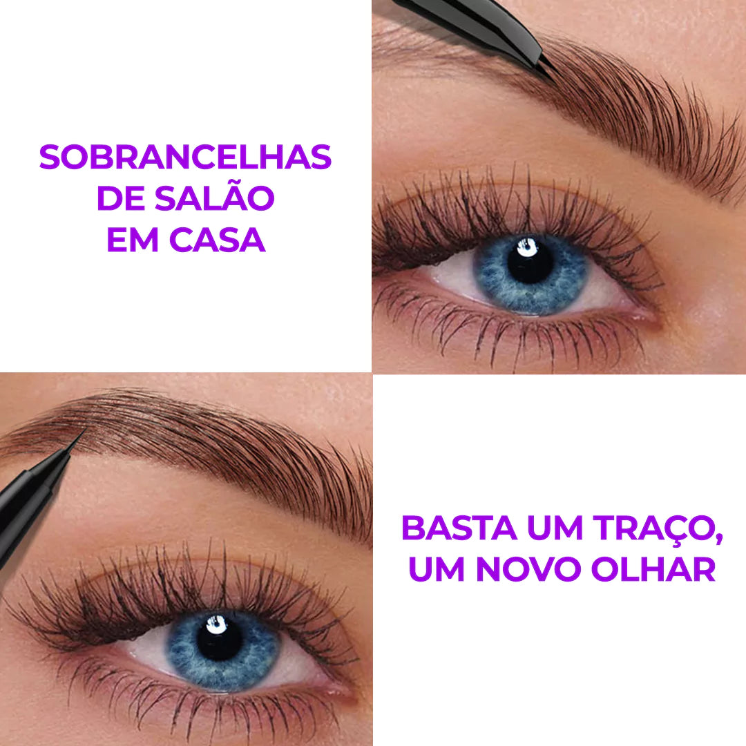 InovaBrow – Caneta de Sobrancelha 2 em 1 Que Recria o Efeito Microblading em Segundos e Sem Dor