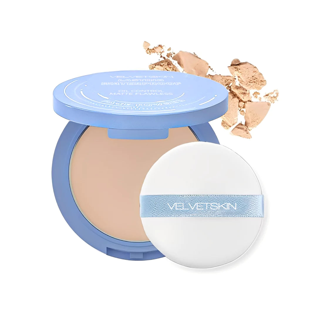 VelvetSkin – Pó Compacto Facial à Prova D’Água Que Controla a Oleosidade e Mantém Sua Make Intacta o Dia Todo