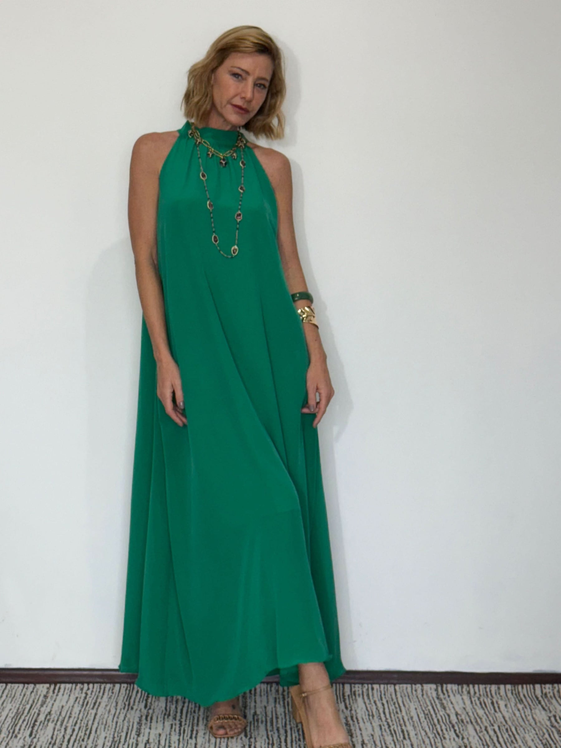 Vestido Laço em Seda Pura EZILDINHA