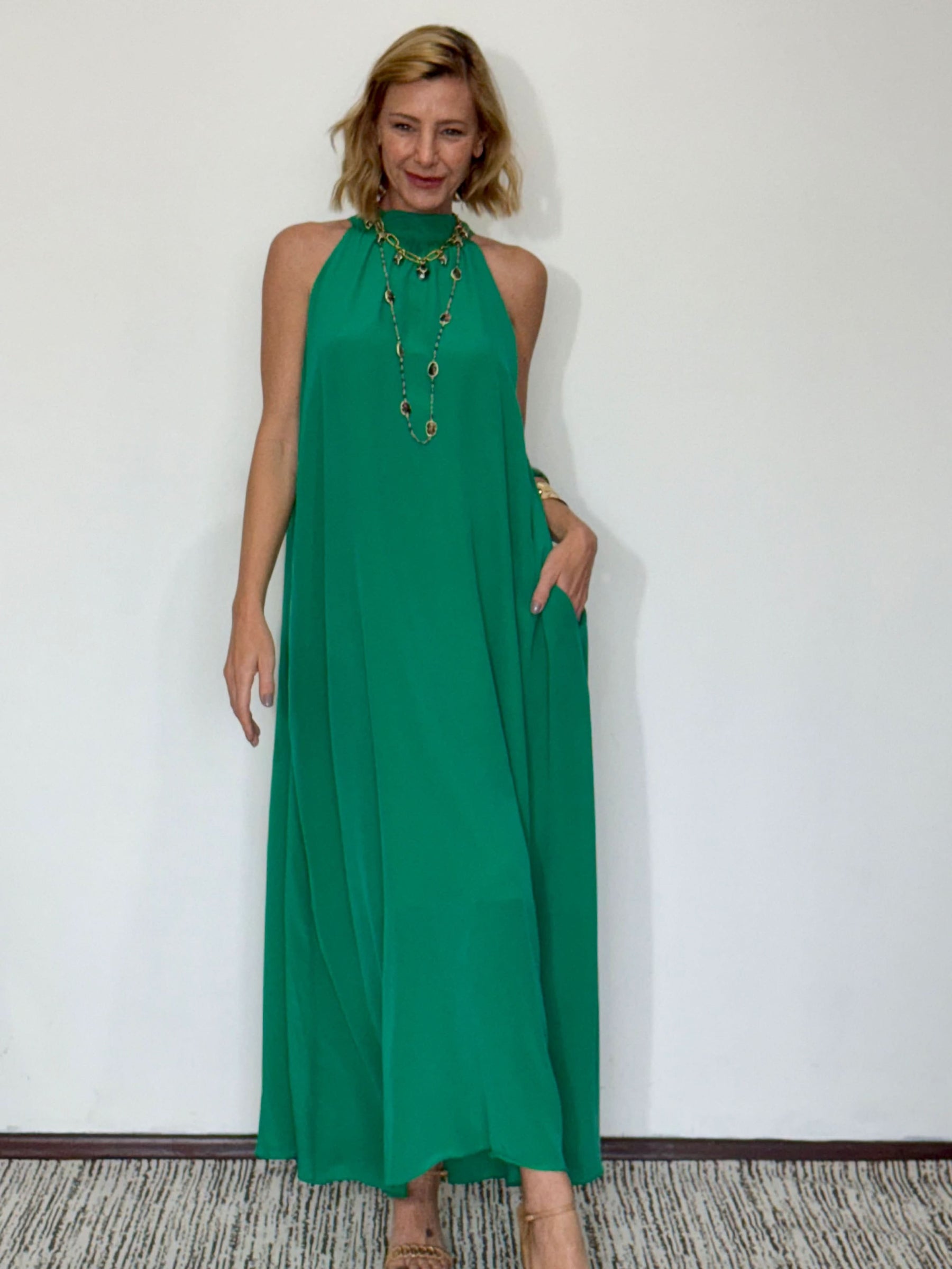 Vestido Laço em Seda Pura EZILDINHA