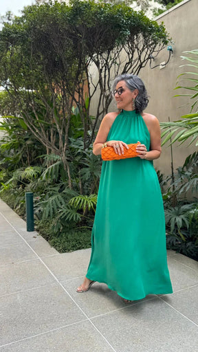 Vestido Laço em Seda Pura EZILDINHA