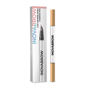 InovaBrow – Caneta de Sobrancelha 2 em 1 Que Recria o Efeito Microblading em Segundos e Sem Dor