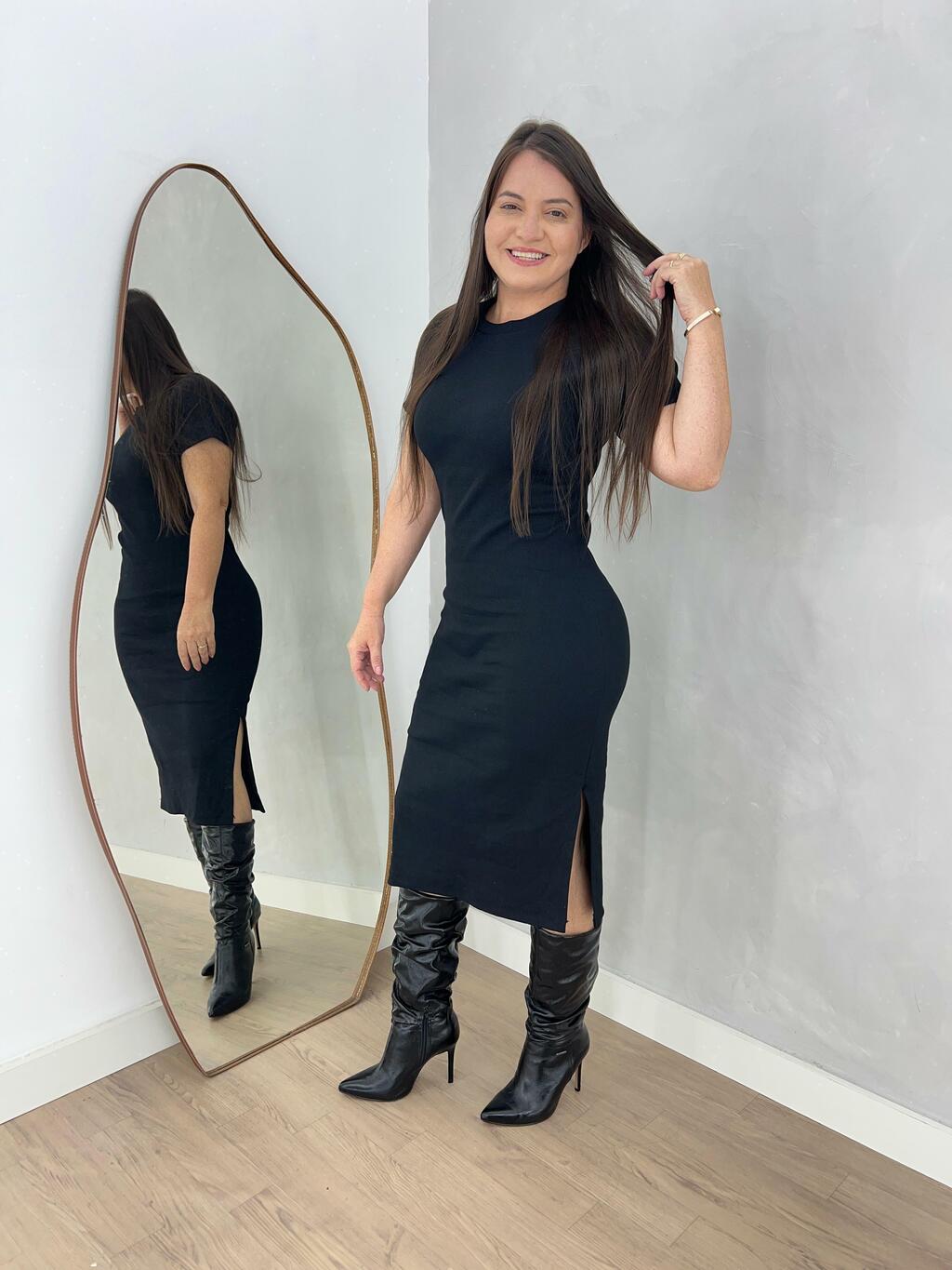 VESTIDO CAROLINA PRETO