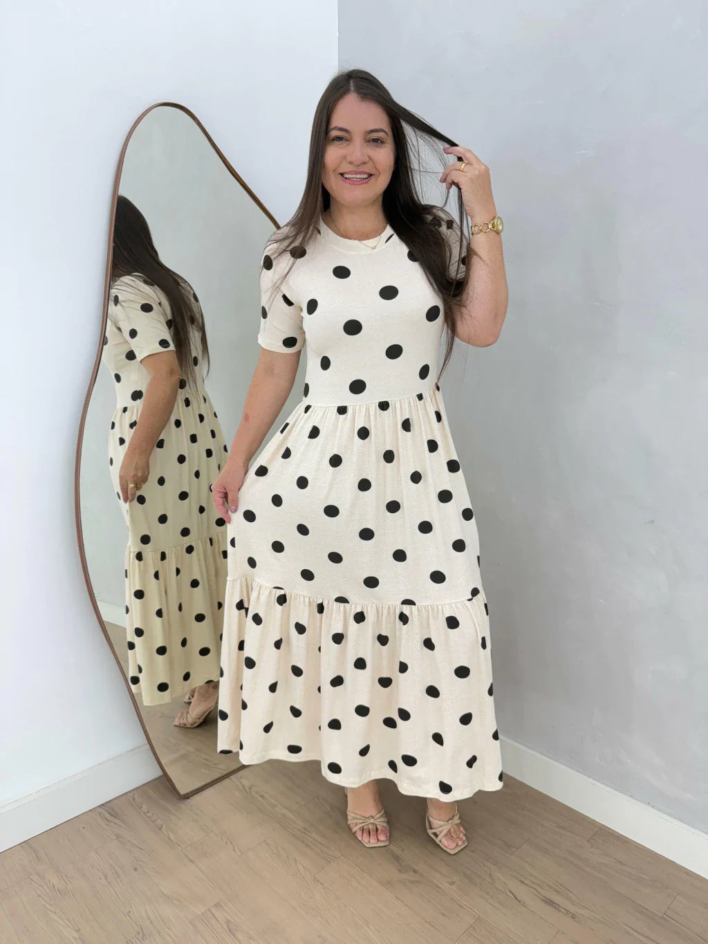 VESTIDO PEROLA POÁ PRETO